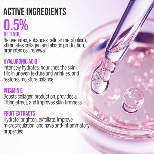 Face cream 3D massager, anti-age and lifting, Retinol & Hyaluronic Acid 40 ML