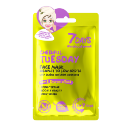 Face sheet mask against low spirits Cheerful Tuesday
