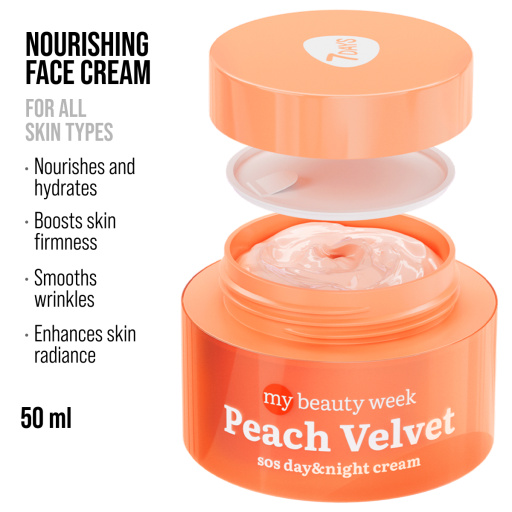 Face cream, SOS regeneration and nourishing, PEACH VELVET