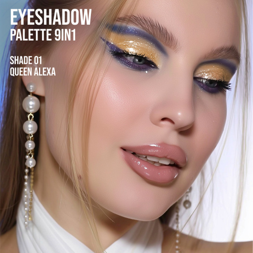 Eyeshadow palette 9 colours 01 Queen Alexa