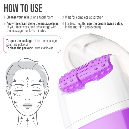 Face cream 3D massager, anti-age and lifting, Retinol & Hyaluronic Acid 80 ML