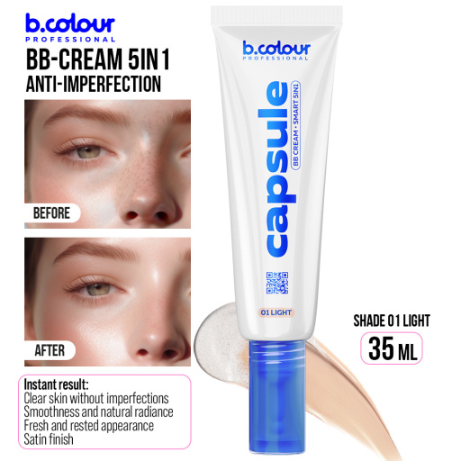 Anti-imperfection BB cream 5in1 / 01 Light, B.COLOUR PROFESSIONAL CAPSULE, 35 ml