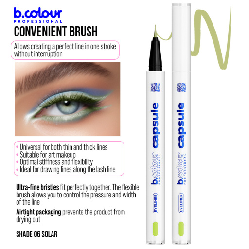 Waterproof eyeliner / 06 Solar, B.COLOUR PROFESSIONAL CAPSULE, 0,5 g