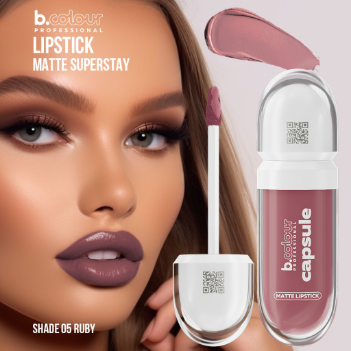 Matte liquid lipstick SuperStay / 05 Ruby, B.COLOUR PROFESSIONAL CAPSULE, 5,5 ml