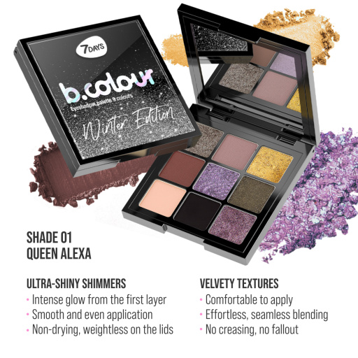 Eyeshadow palette 9 colours 01 Queen Alexa