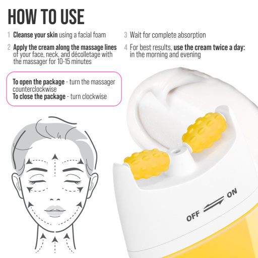 Face cream 3D massager, firming and lifting, Collagen 40 ML