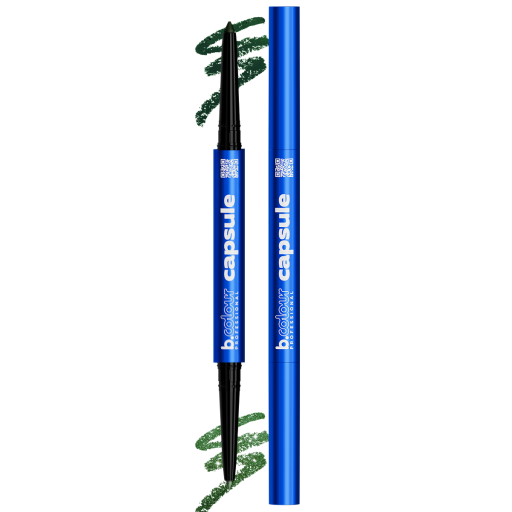 Smoky eye pencil & shimmer 2in1 / 03 Inspired green, B.COLOUR PROFESSIONAL CAPSULE, 1*0,1 g, 1*0,2 g