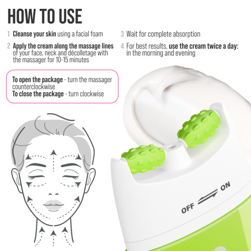 Face cream 3D massager, moisturizing and barrier repairing, Ceramide 80 ML