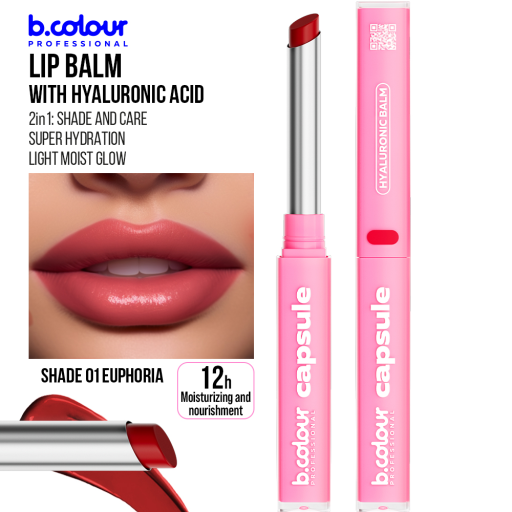 Hyaluronic balm / 01 My euphoria, B.COLOUR PROFESSIONAL CAPSULE, 0,9 g