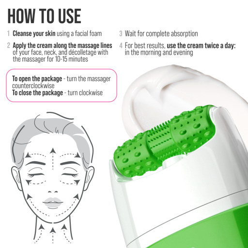 Face cream 3D massager, lifting and nourishing, Peptide 40 ML