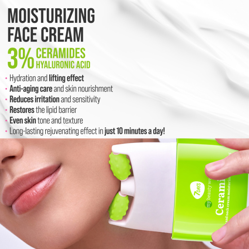 Face cream 3D massager, moisturizing and barrier repairing, Ceramide 80 ML