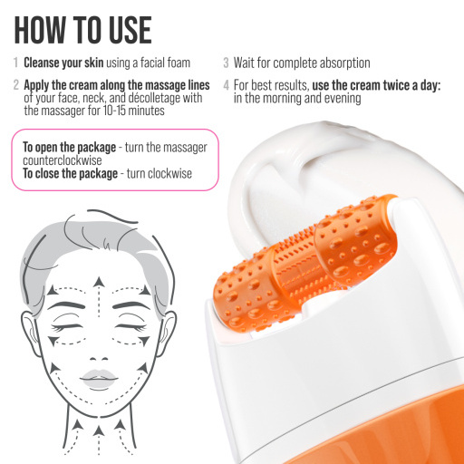Face cream  3D massager, radiance and lifting, Vitamin C 40 ML