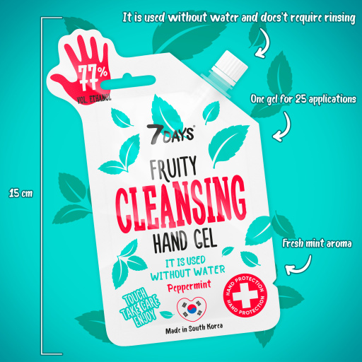 7DAYS Antibacterial Hand Gel, Pack of 12 | Gentle Hand Sanitiser with 77% Alcohol