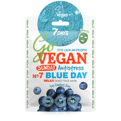 Relaxing face sheet mask Sunday BLUE DAY 25 g