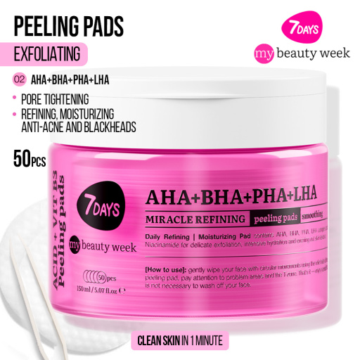 Miracle refining peeling pads for face AHA+BHA+PHA+LHA