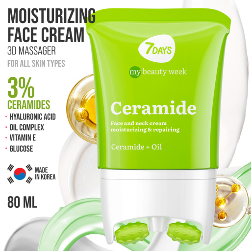 Face cream 3D massager, moisturizing and barrier repairing, Ceramide 80 ML