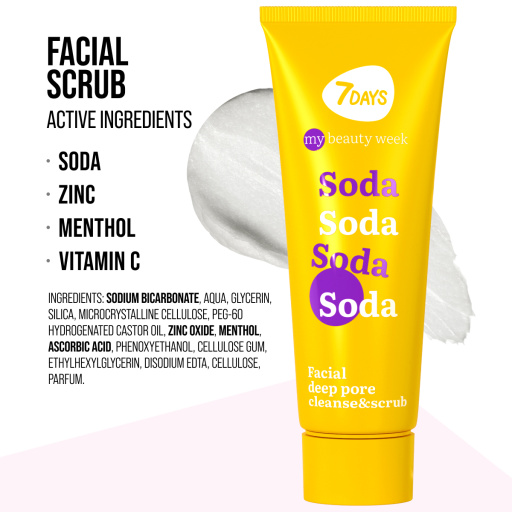 Facial deep pore cleanse & scrub SODA