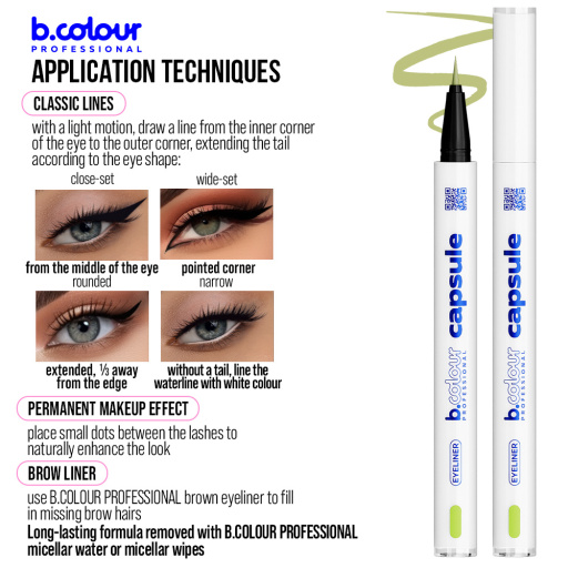 Waterproof eyeliner / 06 Solar, B.COLOUR PROFESSIONAL CAPSULE, 0,5 g