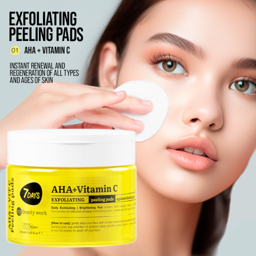  Exfoliating peeling pads for face AHA+VITAMIN C