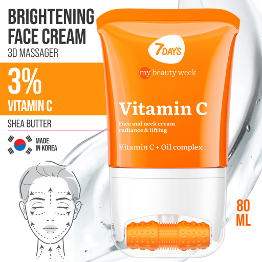 Face cream  3D massager, radiance and lifting, Vitamin C 80 ML