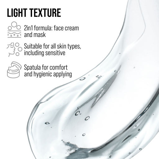 Face cream & mask, moisturizing and even tone, Hyaluronic acid, AQUA INFUSION