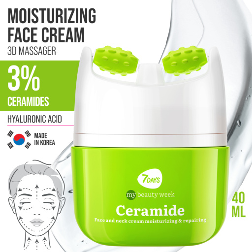 Face cream 3D massager, moisturizing and barrier repairing, Ceramide 40 ML