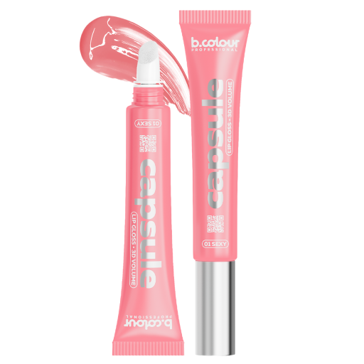 Lip gloss with 3D mirror effect / 01 Sexy, B.COLOUR PROFESSIONAL CAPSULE, 12 ml