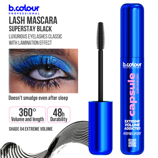 SuperStay black lash mascara / 04 Extreme volume, B.COLOUR PROFESSIONAL CAPSULE, 7,3 ml