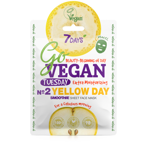 Smoothie face sheet mask Tuesday YELLOW DAY 25 g