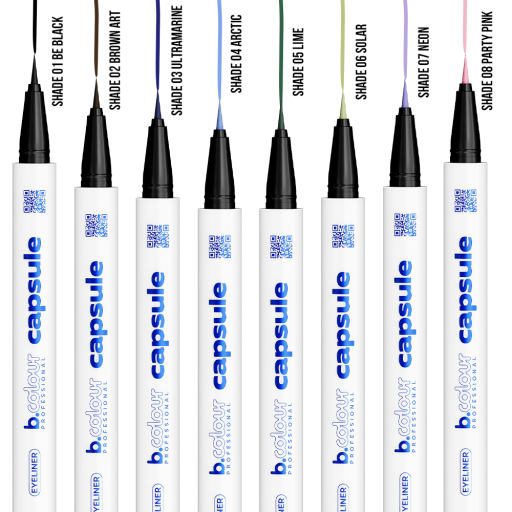 Waterproof eyeliner / 01 Be black, B.COLOUR PROFESSIONAL CAPSULE, 0,5 g
