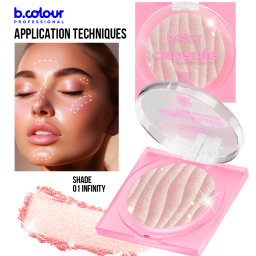Face & body highlighter / 01 Infinity, B.COLOUR PROFESSIONAL CAPSULE, 8 g