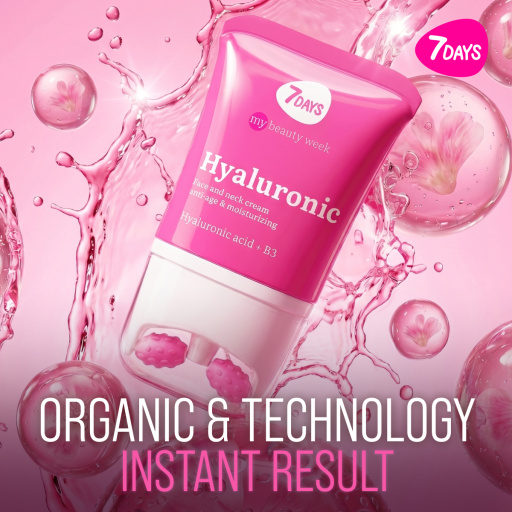 Face cream 3D massager, anti-age and moisturizing, Hyaluronic 80 ML