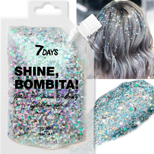 SHINE, BOMBITA! Gel-glitter for face, hair and body /902 Dope