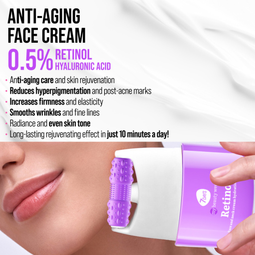 Face cream 3D massager, anti-age and lifting, Retinol