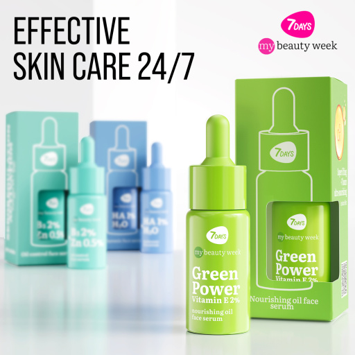 Nourishing oil face serum GREEN POWER Vitamin E