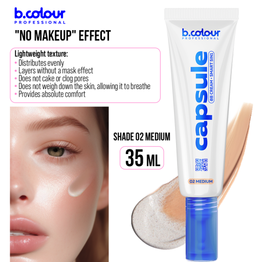 Anti-imperfection BB cream 5in1 / 02 Medium, B.COLOUR PROFESSIONAL CAPSULE, 35 ml