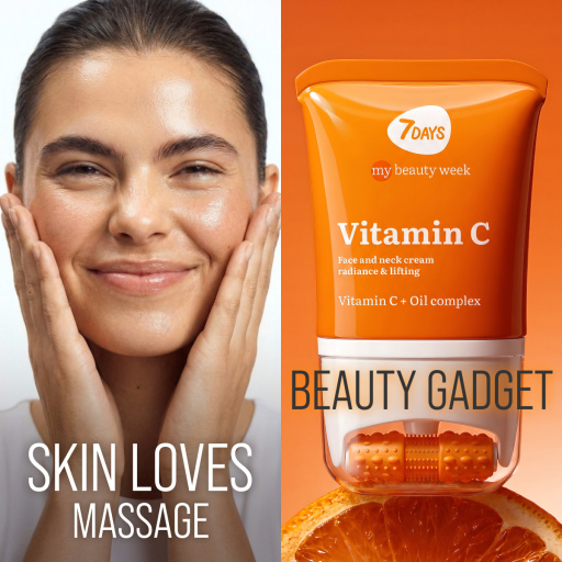 Face cream  3D massager, radiance and lifting, Vitamin C 80 ML