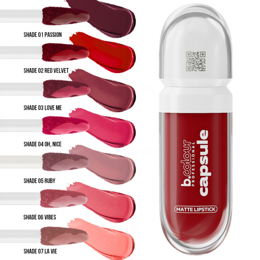 Matte liquid lipstick SuperStay / 02 Red velvet, B.COLOUR PROFESSIONAL CAPSULE, 5,5 ml