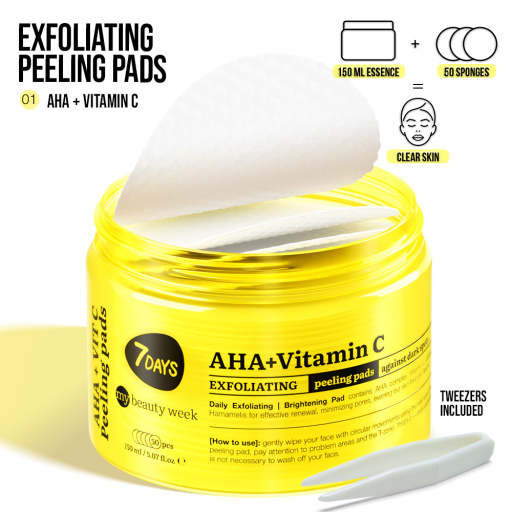  Exfoliating peeling pads for face AHA+VITAMIN C