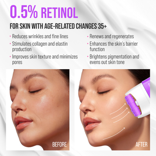 Face cream 3D massager, anti-age and lifting, Retinol & Hyaluronic Acid 80 ML