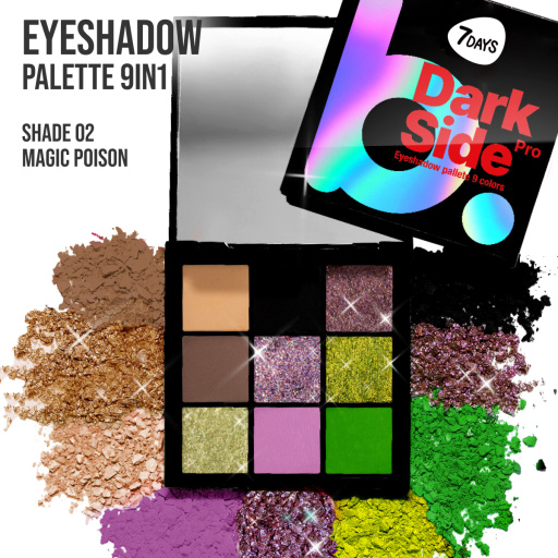 Eyeshadow palette 9 colours 01 Black mamba