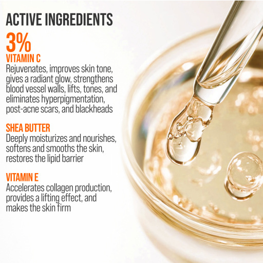 Face cream  3D massager, radiance and lifting, Vitamin C 80 ML
