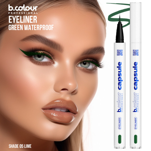 Waterproof eyeliner / 05 Lime, B.COLOUR PROFESSIONAL CAPSULE, 0,5 g