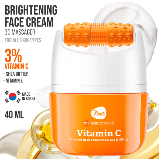 Face cream  3D massager, radiance and lifting, Vitamin C 40 ML