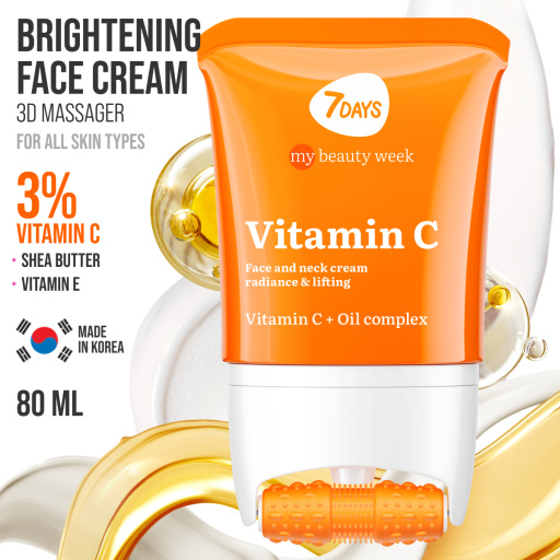 Face cream  3D massager, radiance and lifting, Vitamin C 80 ML