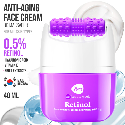 Face cream 3D massager, anti-age and lifting, Retinol & Hyaluronic Acid 40 ML