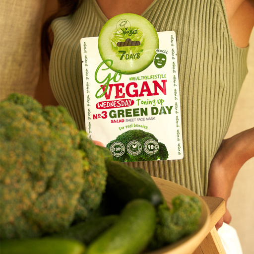 GO VEGAN Gift set of face masks HEALTHY WEEK COLOUR DIET