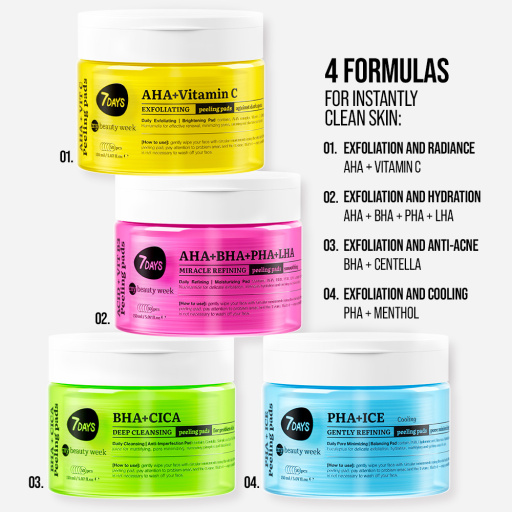  Deep cleansing peeling pads for face BHA+CICA