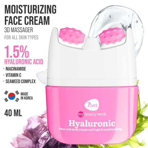Face cream 3D massager, anti-age and moisturizing, Hyaluronic 40 ML