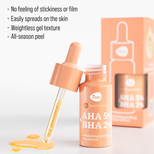 Exfoliating face serum AHA+BHA peeling